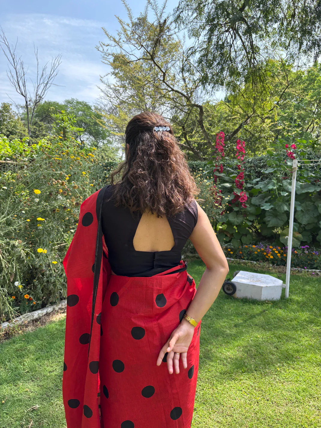 BlackBug Cotton Saree - Image 3