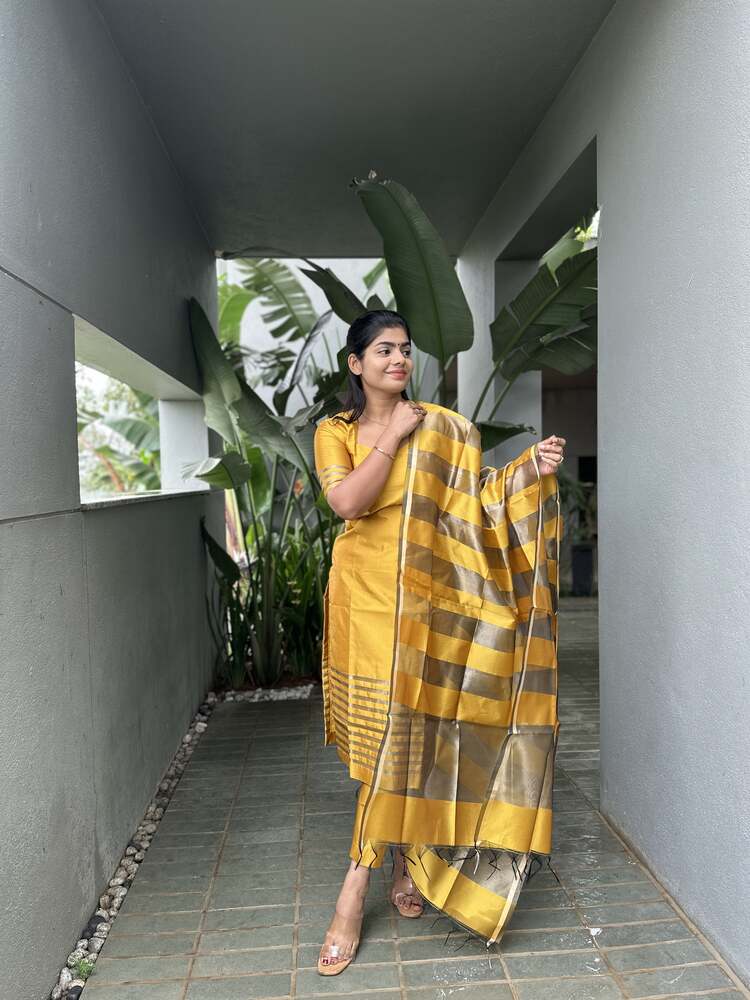 Amber Heart Rise Banarsi Silk Stitched Suit - Image 7