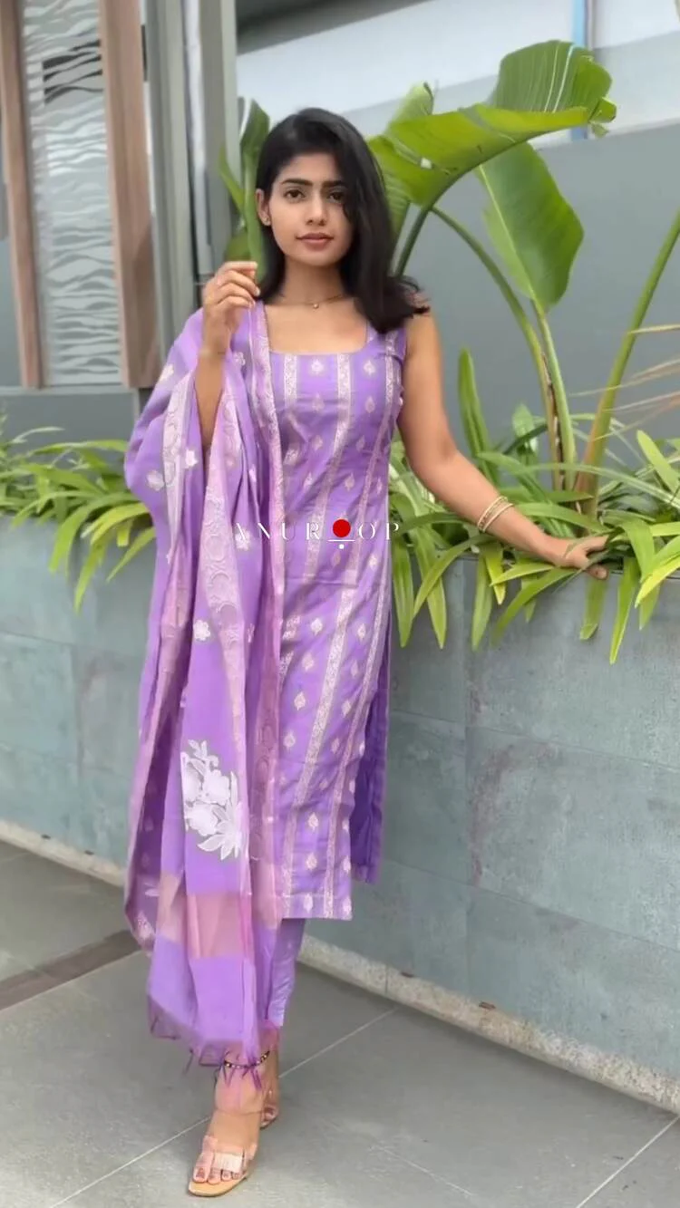 Nethram Chanderi Silk Suit - Image 3