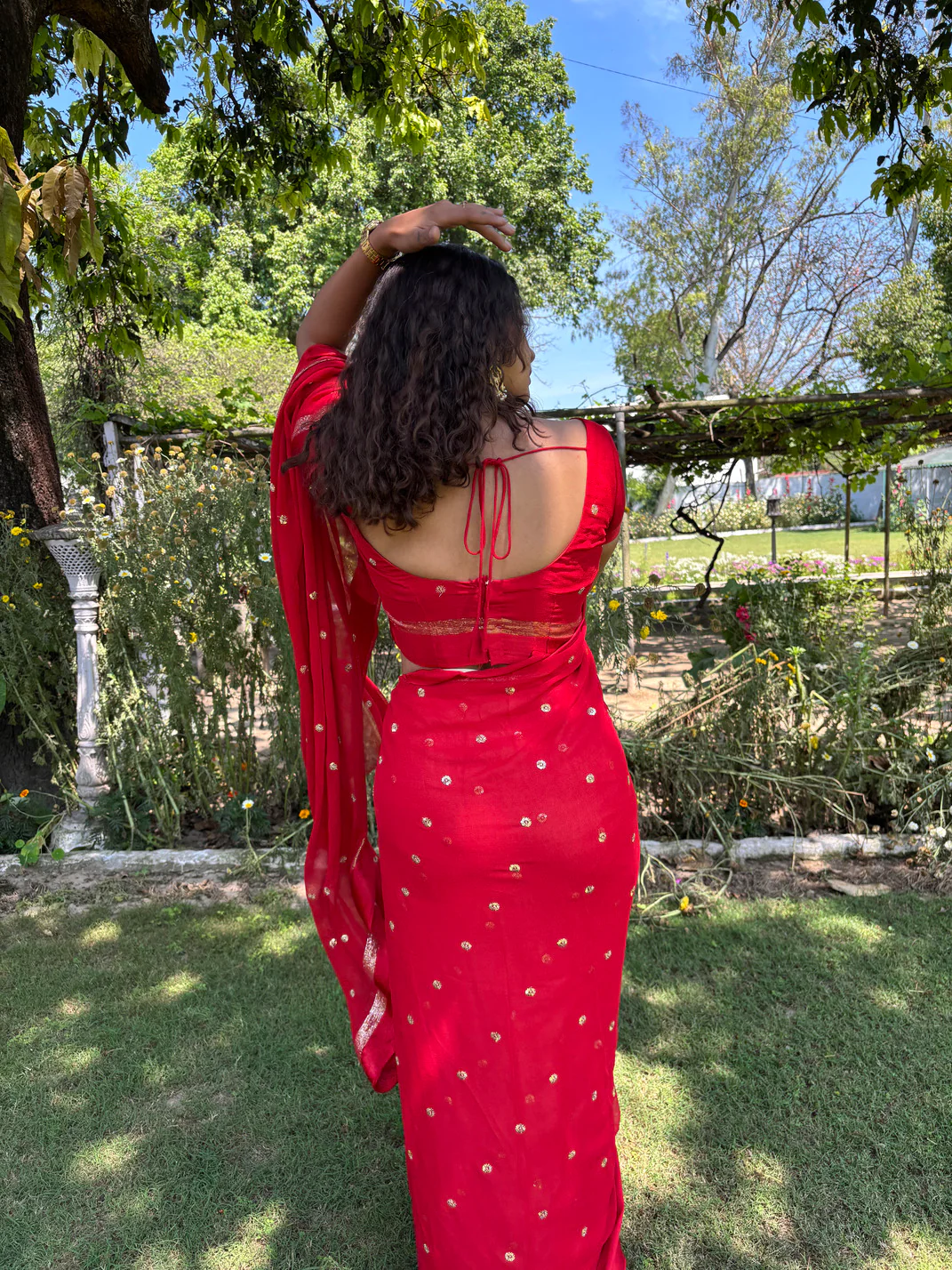 RedGlam Georgette Saree - Image 3