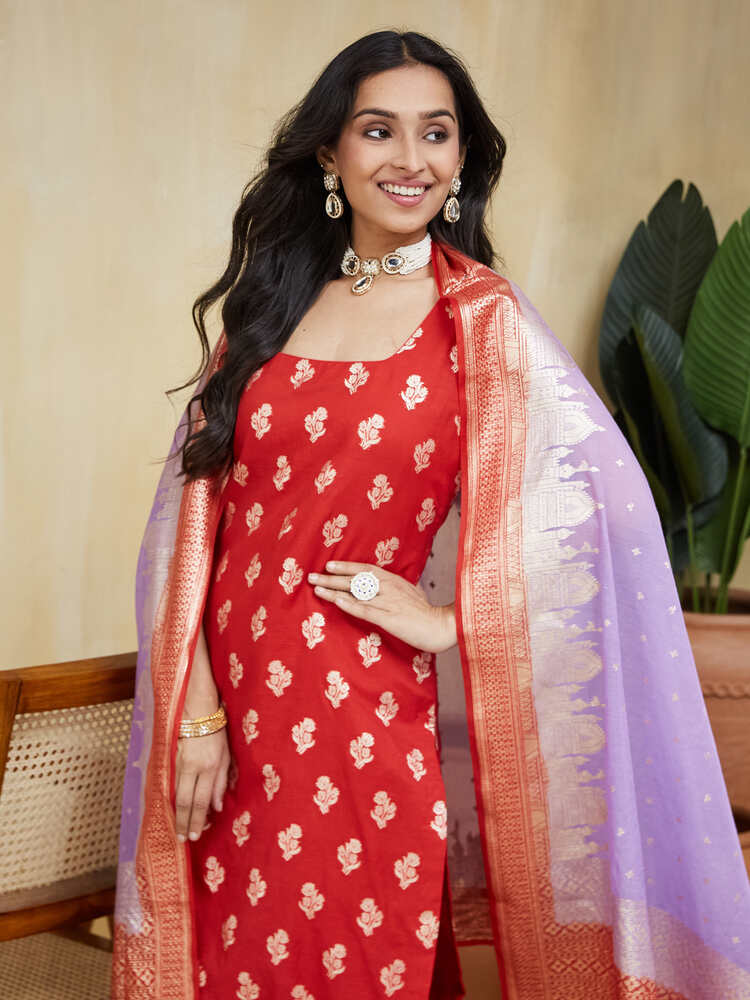 Shakti Chanderi Silk Suit - Image 13