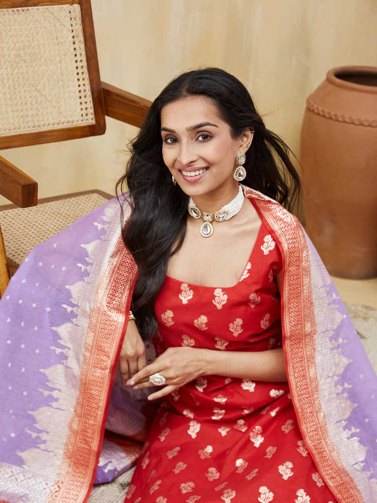 Shakti Chanderi Silk Suit - Image 14