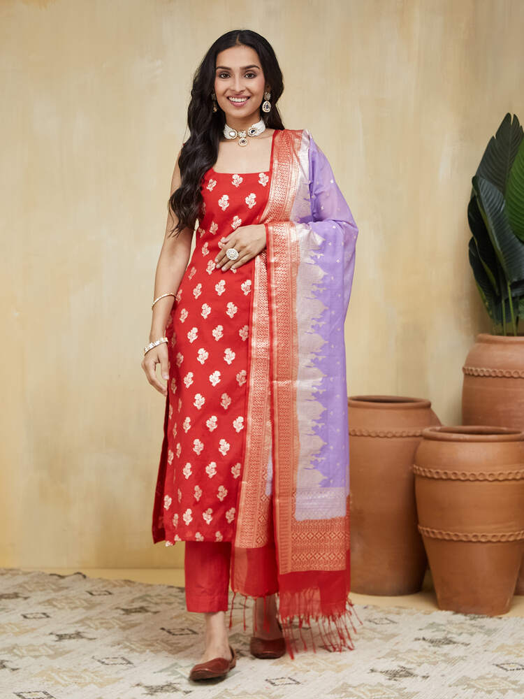 Shakti Chanderi Silk Suit - Image 15
