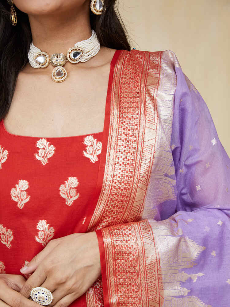 Shakti Chanderi Silk Suit - Image 17