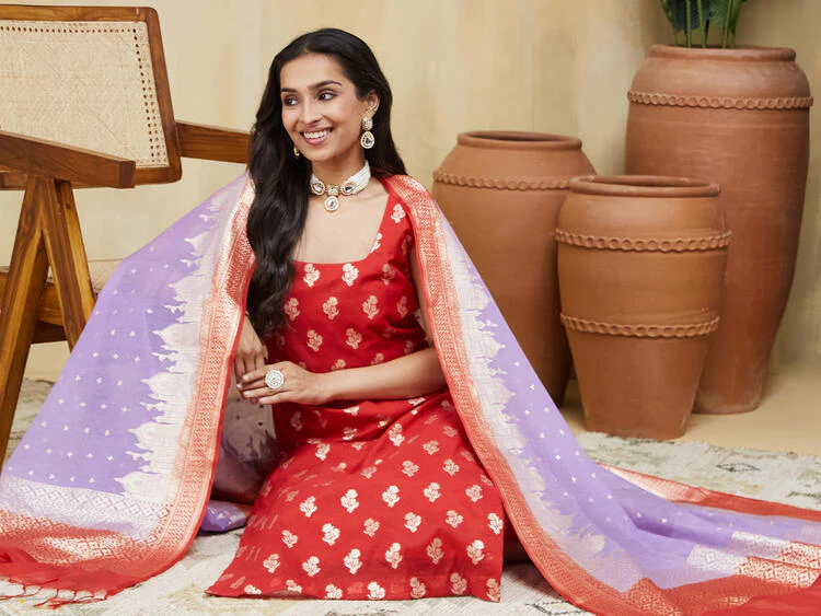 Shakti Chanderi Silk Suit - Image 6